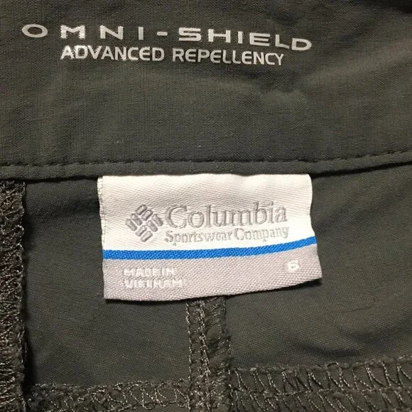 COLUMBIA Gray Omni-Shield Advanced Repellency Cropped Capri Pant Women's Size 6 - Picture 3 of 6